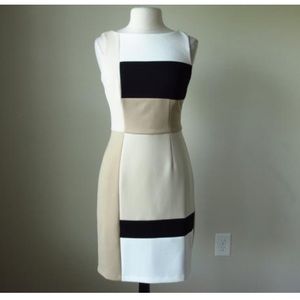 WHBM Color Block Sheath Dress